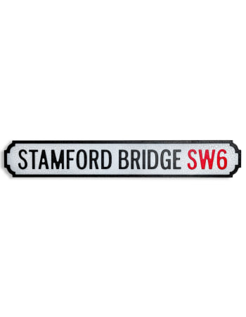 Antiqued Wooden "Stamford Bridge SW6" Road Sign