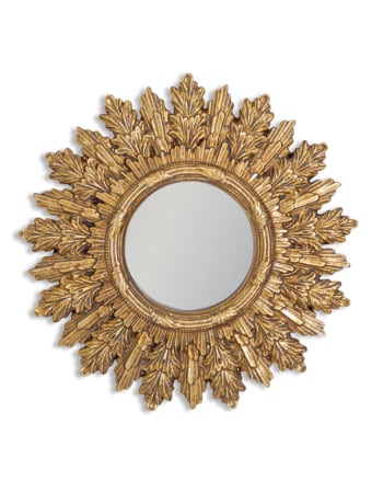 Antiqued Gold Ornate Framed Small Mirror