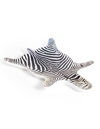 Ceramic Zebra Hide Pattern Trinket Plate (to be bought in qtys of 2)