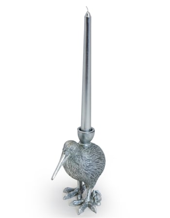 Silver Kiwi Bird Candle Holder 