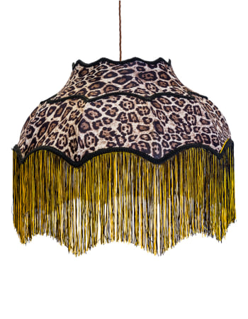 Large Animal Print Frilled Lamp Shade (Use As Pendant or Shade)