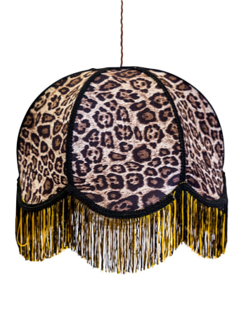 Animal Print Frilled Lampshade (Use As Pendant or Shade)