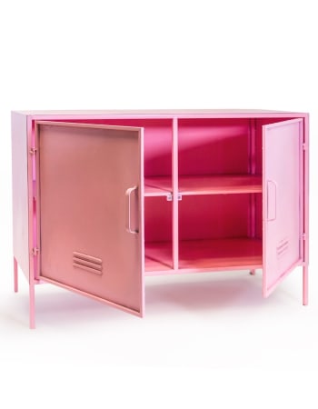 Pink Metal Large Side Cabinet