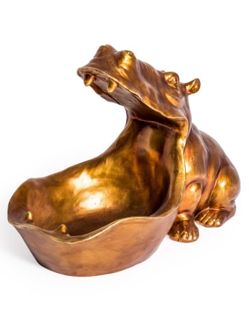 Antiqued Copper Hungry Hippo Storage Bowl (to be bought in qtys of 2)