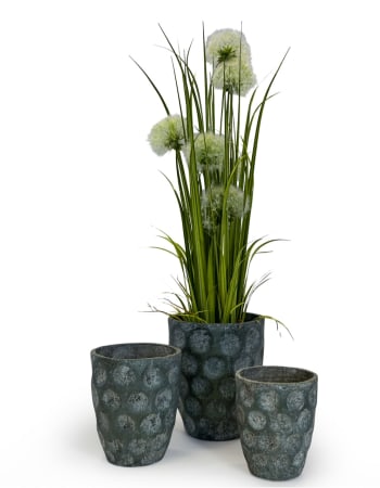 Antiqued Stone Effect Eco S/3 Garden Planters