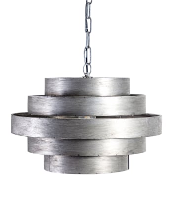 Antique Steel Tiered Halo Ceiling Pendant