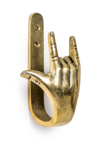 Antique Gold Rock On Hand Coat Hook (to be bought in qtys of 2)