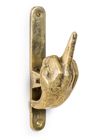 Antique Gold Middle Finger Hand Door Knocker (to be bought in qtys of 2)