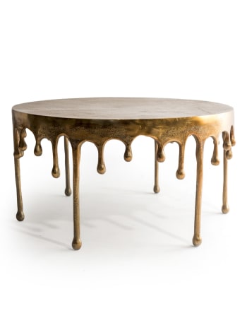 Gold "Dali" Drip Aluminium Coffee Table