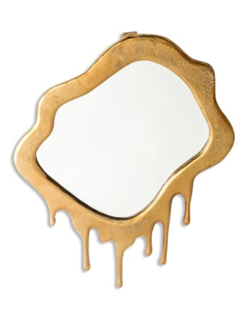 Large Gold "Dali" Drip Aluminium Wall Mirror