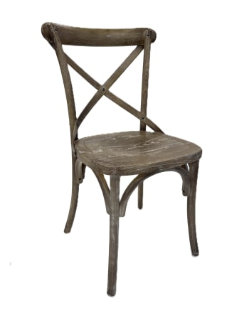 Reclaimed Elm Cross-Back Dining Chair
