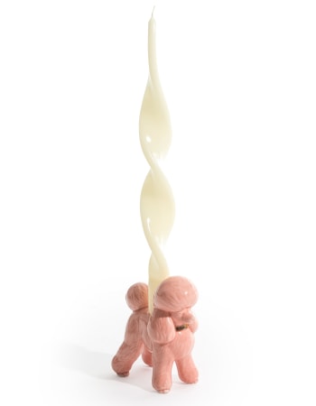 Pink Poodle Ceramic Candle Holder (to be bought in qtys of 4)