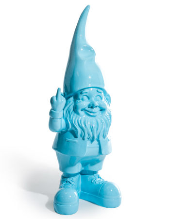 Medium Bright Blue "Naughty Gnome" Figure