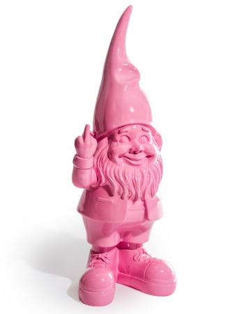 Medium Bright Pink "Naughty Gnome" Figure