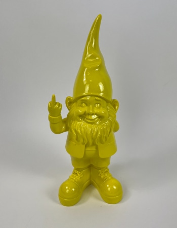 Medium Bright Yellow "Naughty Gnome" Figure