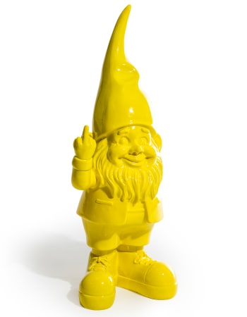 Medium Bright Yellow "Naughty Gnome" Figure