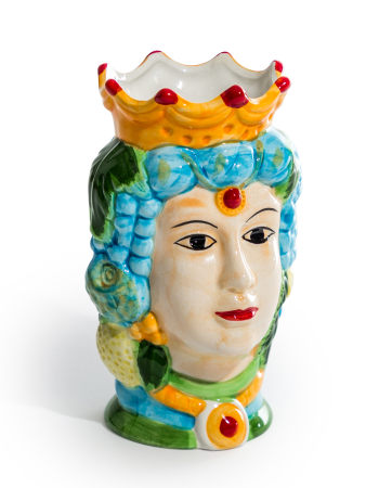 Sicilian Queen Moor Head Ceramic Storage Pot (to be bought in qtys of 4)