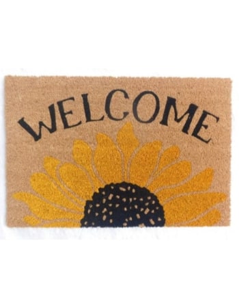 Sunflower "Welcome" Colourful Doormat