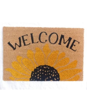 Sunflower "Welcome" Colourful Doormat