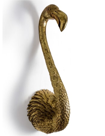 Antique Gold Flamingo Wall Head