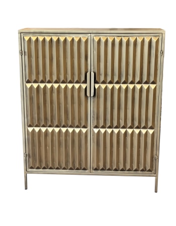 Industrial Gold "Fitzgerald" 2 Door Metal Side Cabinet