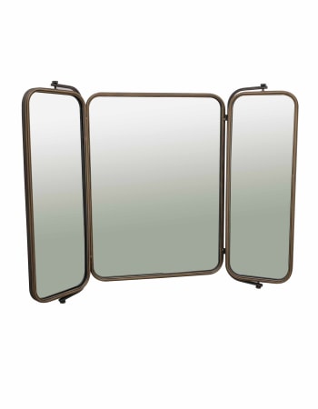 Industrial Large 3 Fold Wall Mirror