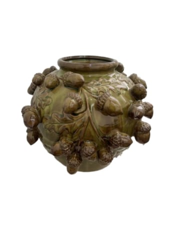 Oak Green Multi Acorn Ceramic Vase