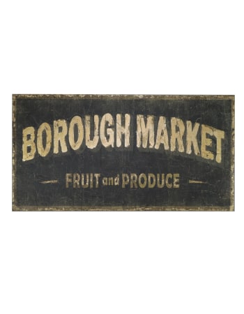 Large Antiqued "Borough Market" Wall Sign