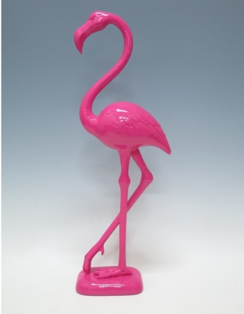 Electric Pink Standing Flamingo Figure