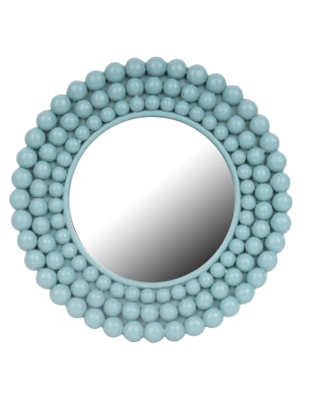 Aqua Blue Multi Ball Framed Small Wall Mirror