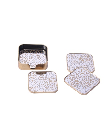 Set of 4 Leopard Print Coasters