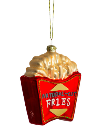 Fries / Chips Decorative Glass Hanging Ornament (to be bought in qtys of 12)