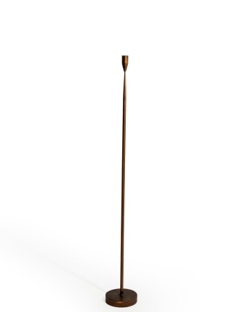 Antique Copper Medium Floor Standing Candle Holder