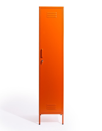 Tall Steel Metal Locker in Burnt Orange