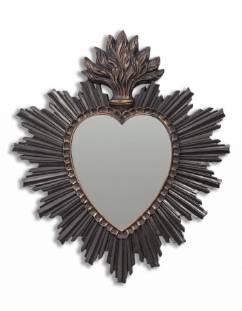 Small Black "Sacred Heart" Mirror