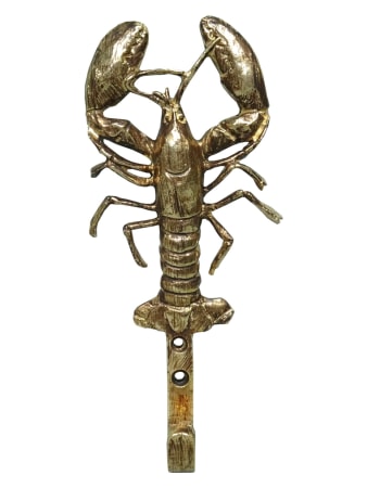 Large Gold Lobster Coat Hook (to be bought in qtys of 2)
