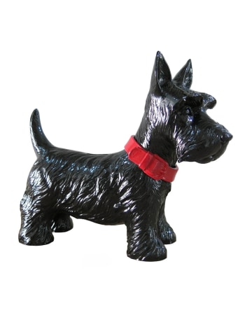 Black Terrier Dog Money Bank