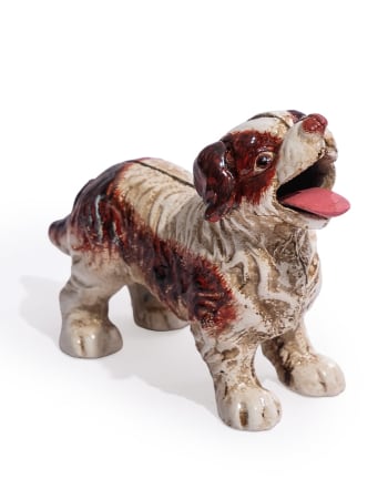 Cast Iron Springer Spaniel Dog Coin Bank