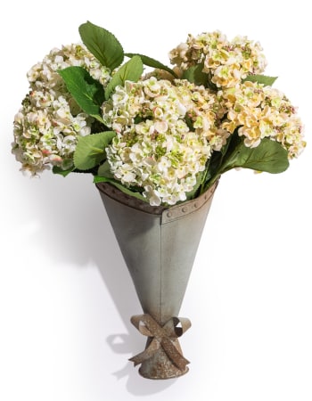 Rustic Metal Wall-Mounted Bouquet Vase