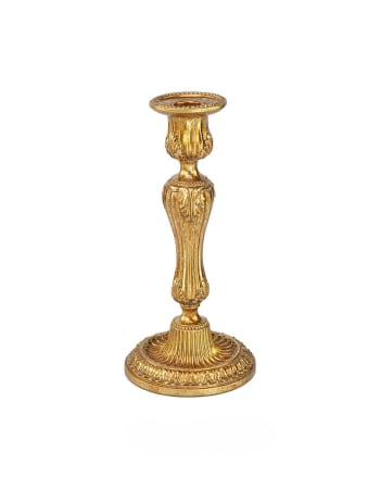 Medium Antique Gold Empire Candlestick