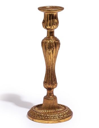 Large Antique Gold Empire Candlestick