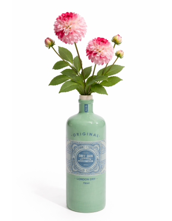 "Cambridge Blue" Ceramic Gin Bottle Stem Vase (to be bought in qtys of 2)