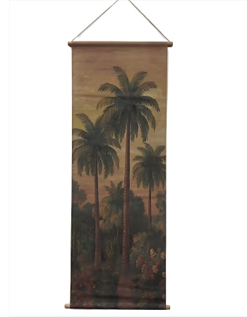 Extra Tall Palm Trees Wall Hanging Canvas Print