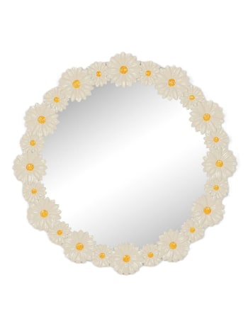 Multi Daisy Flower Framed Wall Mirror