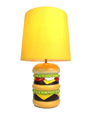 Classic Burger Table Lamp w/ Mustard Shade (to be bought in qtys of 2)