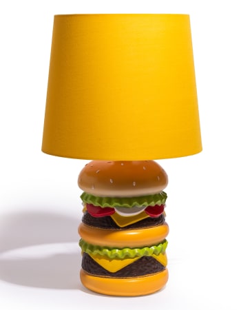 Classic Burger Table Lamp w/ Mustard Shade (to be bought in qtys of 2)