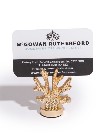 Gold Coral Card / Photo Holder (to be bought in qtys of 10)
