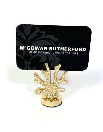Gold Coral Card / Photo Holder (to be bought in qtys of 10)
