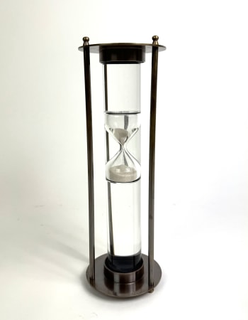 Large Antique Bronze Suspended Sand Timer