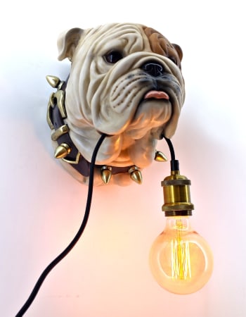 Bulldog Head Wall Light